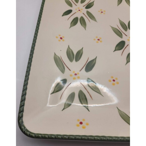 Temptations by Tara Square Old World Green 7" Salad Plates NEW - Picture 7 of 7